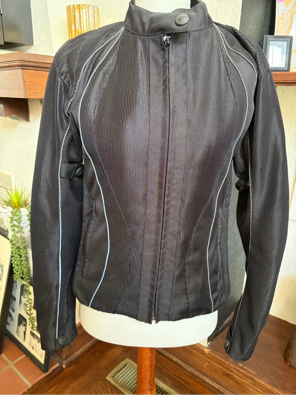 Frank Thomas Evie Motorcycle Jacket FTW332 CE Armored S Black Gray